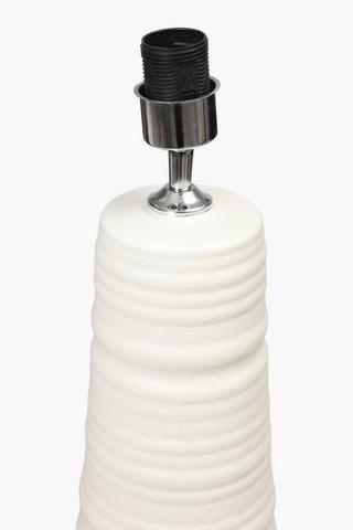 Ribbed Ceramic Standing Lamp Set, E27