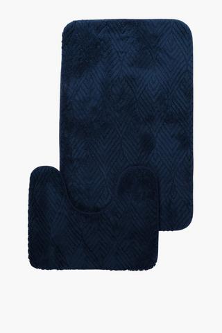 2 Piece Petal Foam Bath Mat Set