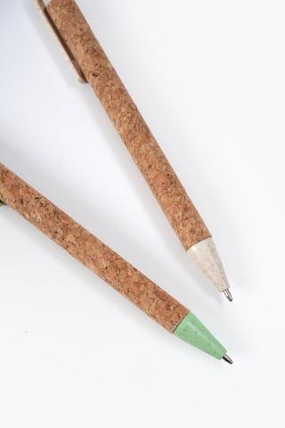 2 Pack Ball Point Cork Pen Set