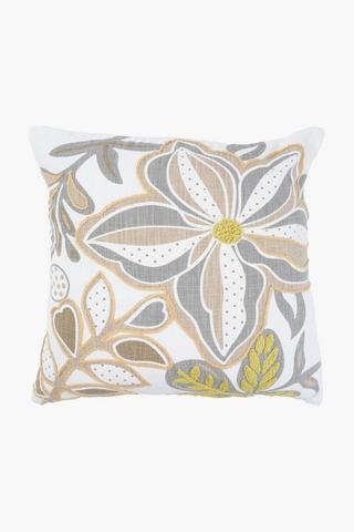 Textured Rope Nola Floral Scatter Cushion, 50x50cm