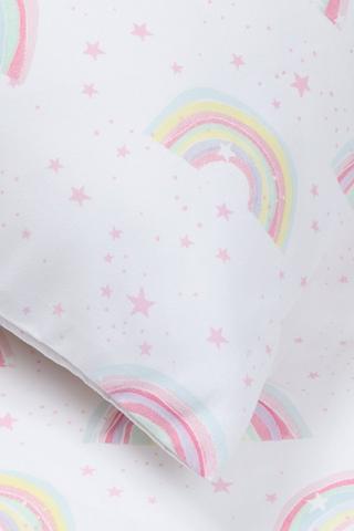 Winter Soft Touch Madera Ditsy Rainbow Pillowcase