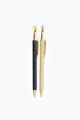 Ball Point Glitter Heart Pen Pack