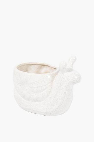 Ceramic Snail Planter, 14x11cm