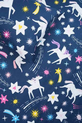Winter Brushed Cotton Gia Unicorn Fitted Sheet