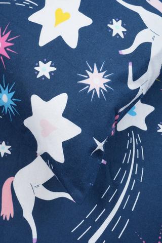 Winter Brushed Cotton Gia Unicorn Fitted Sheet