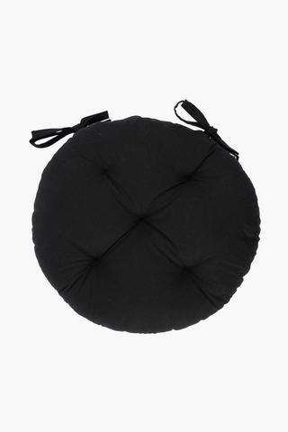 Plain Round Cotton Chair Pad, 40cm
