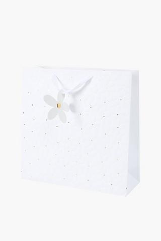 Embossed Flower Gift Bag Medium