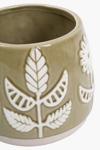 Embossed Garden Planter, 13x12cm