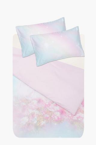 Soft Touch Glitter Unicorn Duvet Cover Set