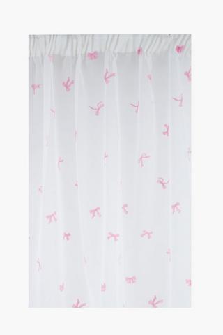 Taped Bow Sheer Curtain, 140x225cm