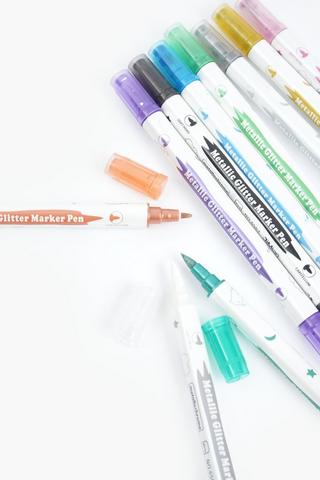 10 Pack Metallic Glitter Marker