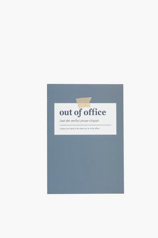 A5 Out Of Office Notebook