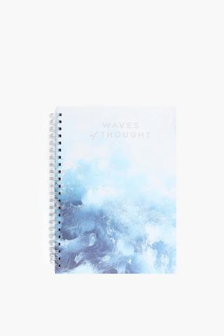 A4 Waves Of Thought Spiral Notebook