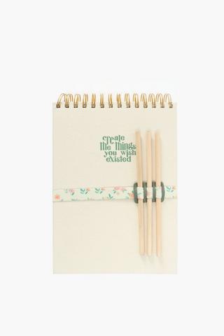 Sketch Pad With Pencils