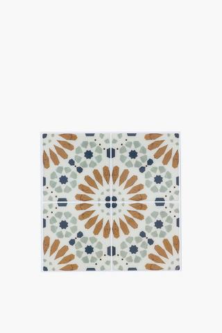 Moroccan Pattern Wall Tile, 20cm