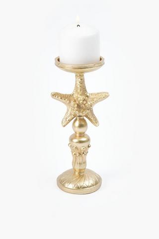 Starfish Pillar Candle Holder, 10x25.5cm