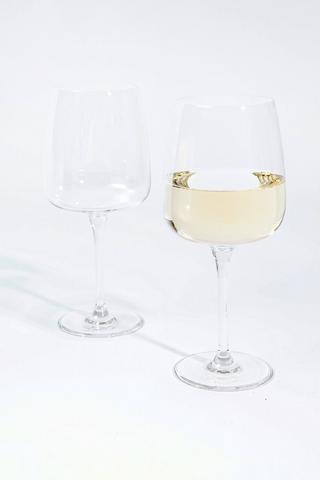 Modern 4 Pack White Wine Glasses