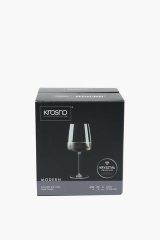 Modern 4 Pack White Wine Glasses