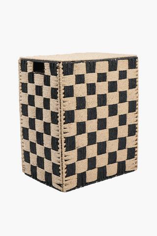 Paper Checkered Laundry Basket