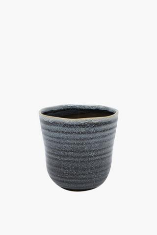 Ceramic Waves Planter, 13x13cm