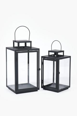 Square Metal Lantern, 15x28cm