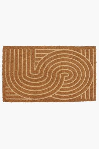 Coir Arched Doormat, 45x75cm