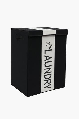 Knock Down Script Laundry Basket