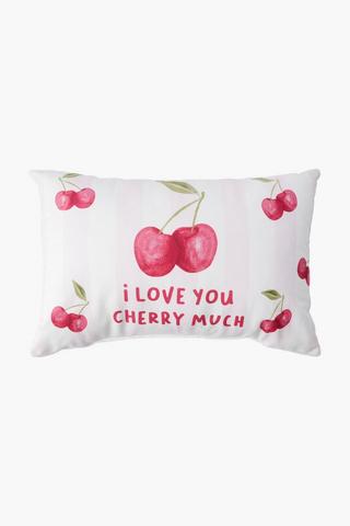 Cherry Script Scatter Cushion, 30x50cm