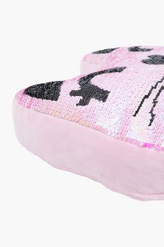 Shaped Cat Sequins Cushion