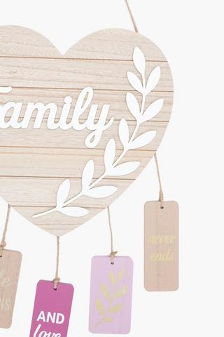 Slat Laser Family Hanging Sign, 33x39cm
