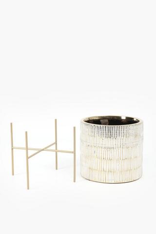 Antique Ceramic Standing Planter, 18x29cm