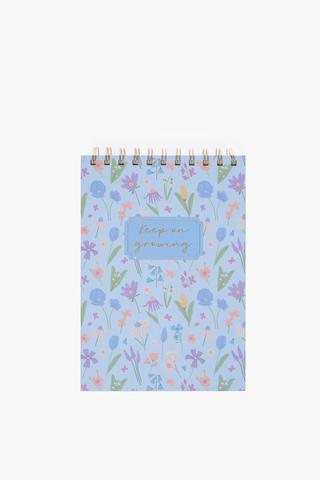 A5 Floral Top Spiral Notebook