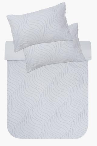 Soft Touch Clipped Fan Wave Duvet Cover Set