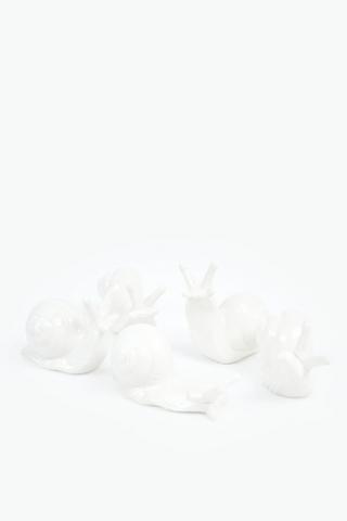 Assorted Ceramic Snail Statue, 4x6cm
