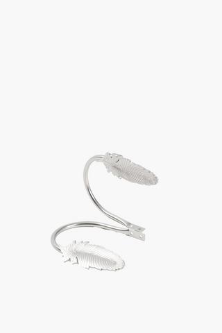 2 Pack Brushed Leaf Curtain Holdback