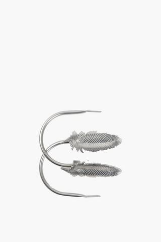 2 Pack Brushed Leaf Curtain Holdback