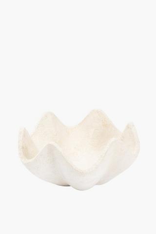 Textured Stone Wave Bowl, 24x13cm