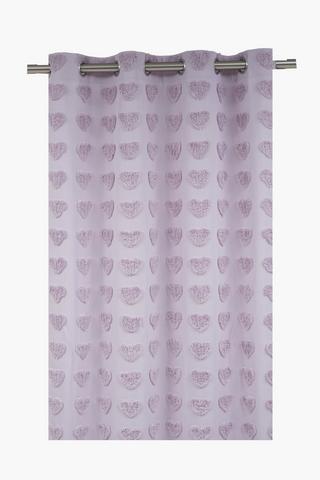 Eyelet Tufted Heart Curtain, 140x225cm