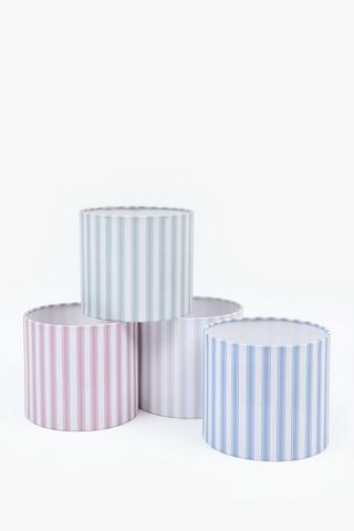Printed Stripe Drum Lamp Shade, 20x18cm