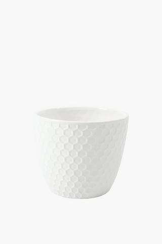 Honeycomb Ceramic Planter, 15x15cm