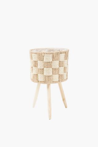 Check Weave Standing Planter, 25x43cm