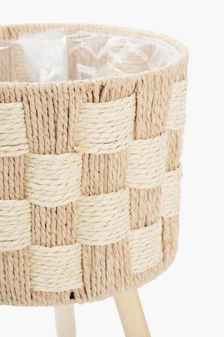 Check Weave Standing Planter, 25x43cm