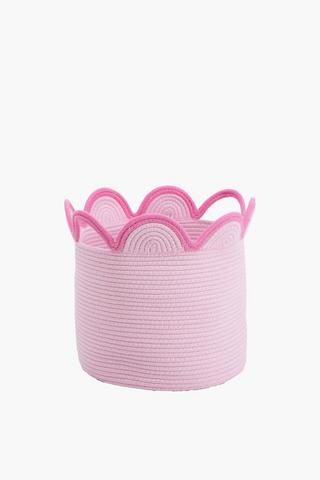 Scalloped Rope Utility Basket
