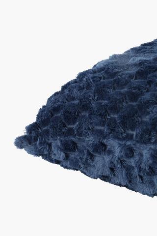 Block Coral Fleece Scatter Cushion, 30x50cm