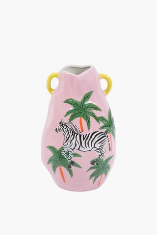 Zebra Jungle Vase, 17x27cm