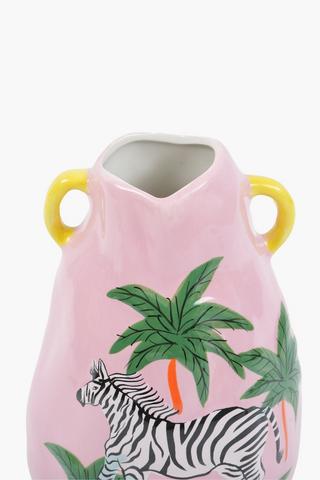 Zebra Jungle Vase, 17x27cm
