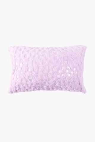 Iridescent Hearts Scatter Cushion, 30x50cm