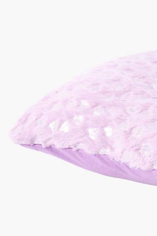 Iridescent Hearts Scatter Cushion, 30x50cm