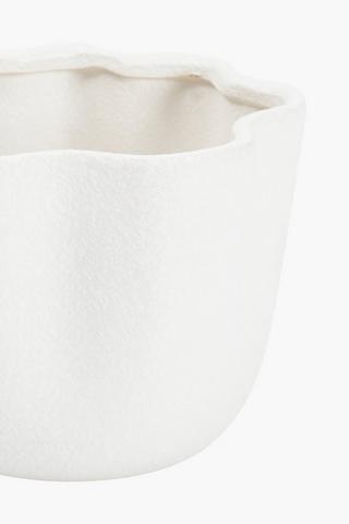 Fluted Ceramic Planter, 20x15cm