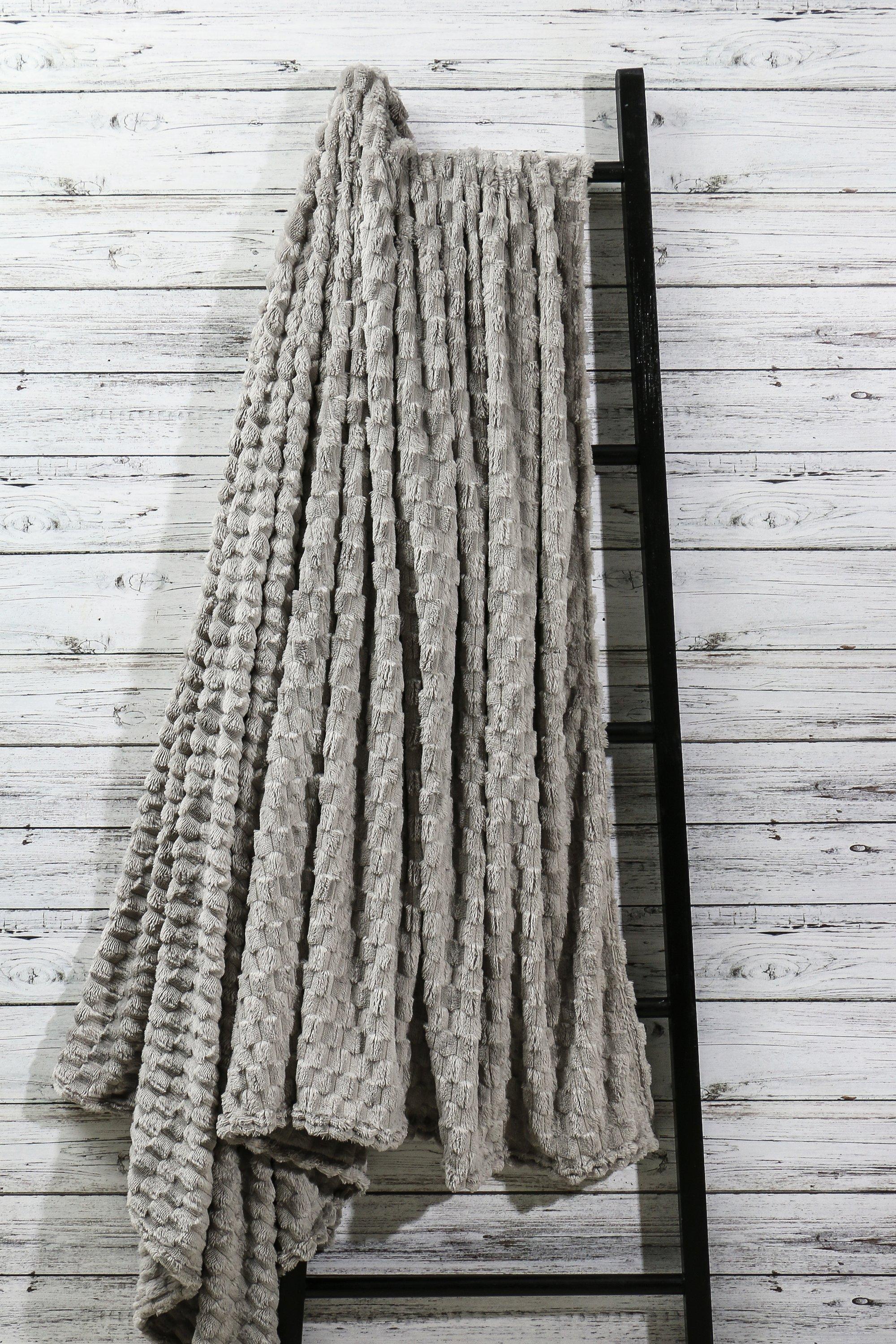 Block Coral Fleece Blanket, 250x200cm